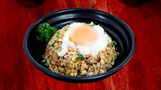 Garlic Fried Rice with Onsen Egg